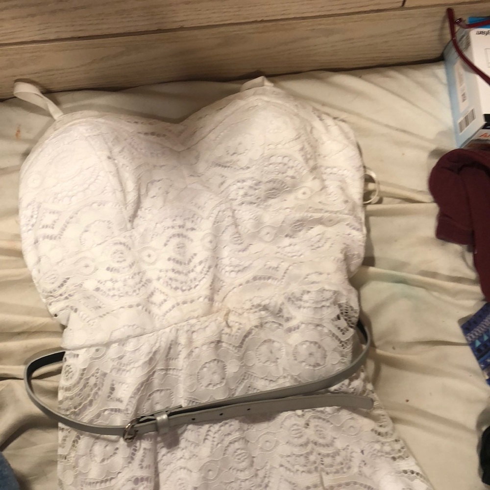 White party/graduation dress